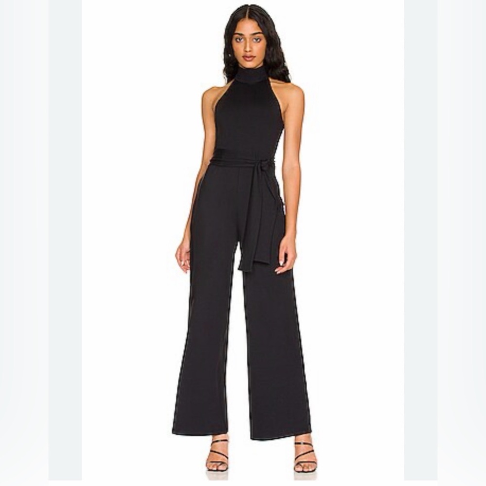 Susana Monaco Black Jumpsuit Halter Size XS